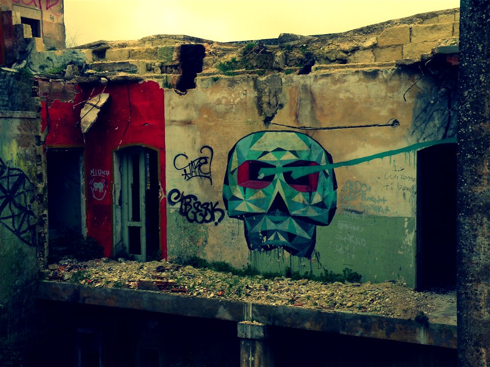 Colours in abandoned monastery