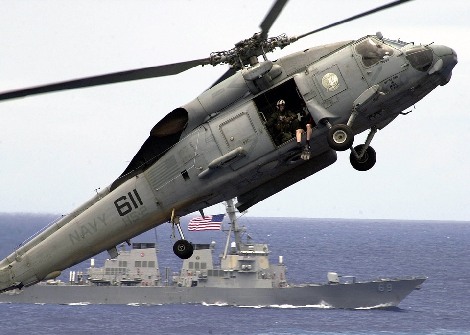 An SH-60 Seahawk helicopter