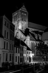 St.-Nikolai-Kirche, Wismar (Black and White) photo