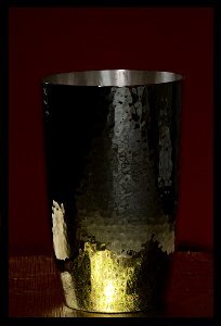Partial gold plating silver mug