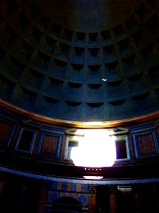 The Pantheon Dome Coffers with Bird, Rome
