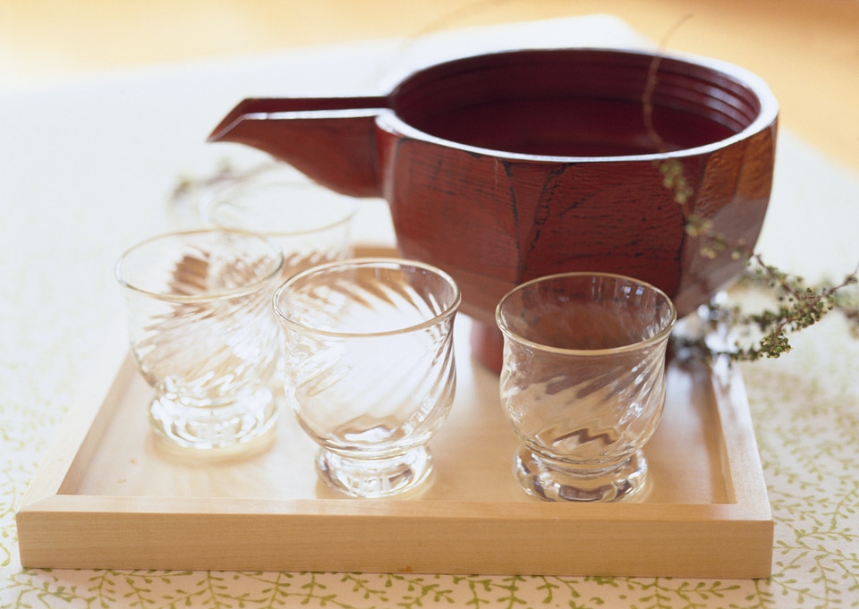 Japanese glass of sake