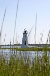 Cockspur Lighthouse in the distance photo