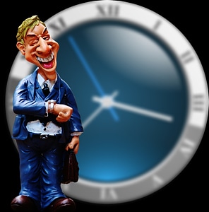 The business man dolls with watch photo