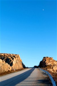 Road through cliffs in Ramsvik 1+ photo