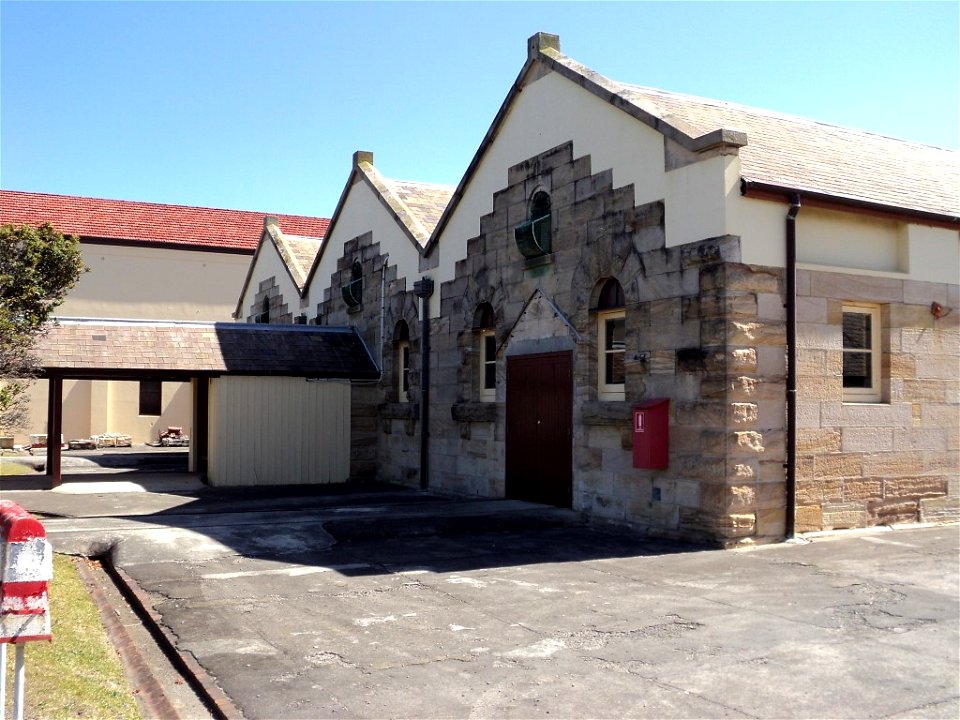 RAN Armament Depot Spectacle Island - Gunpowder magazine (9) and covered way (9A); shell store (10) in background