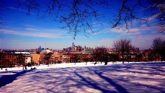 Sunset Park in snow photo