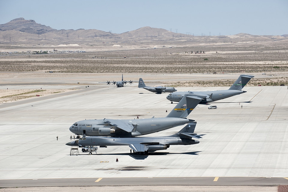 Desert planes in airport