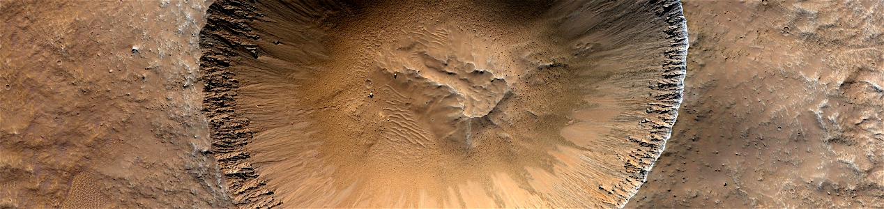 Mars - Well Preserved 2-Kilometer Impact Crater photo