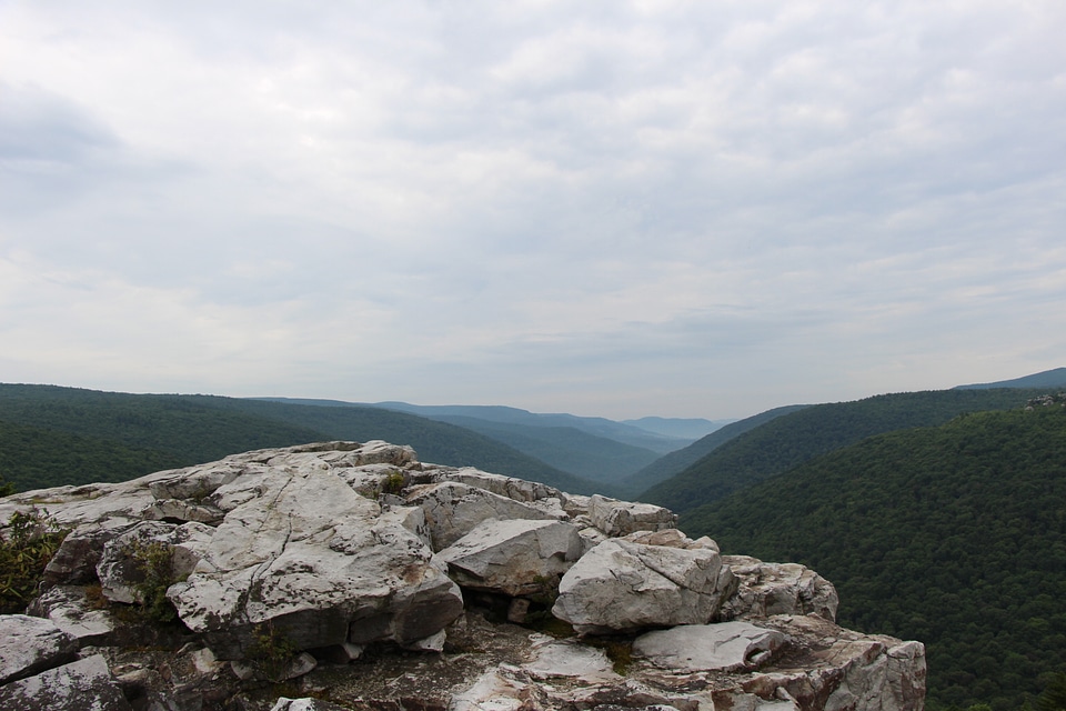 The peak of mountain. Landscape composition