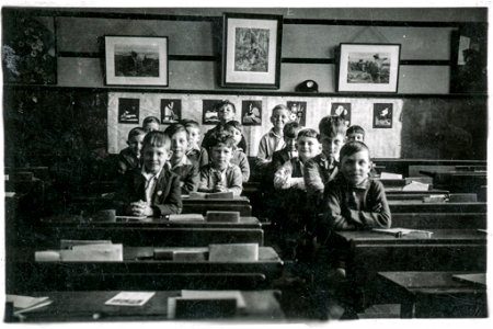 school boys in a classroom