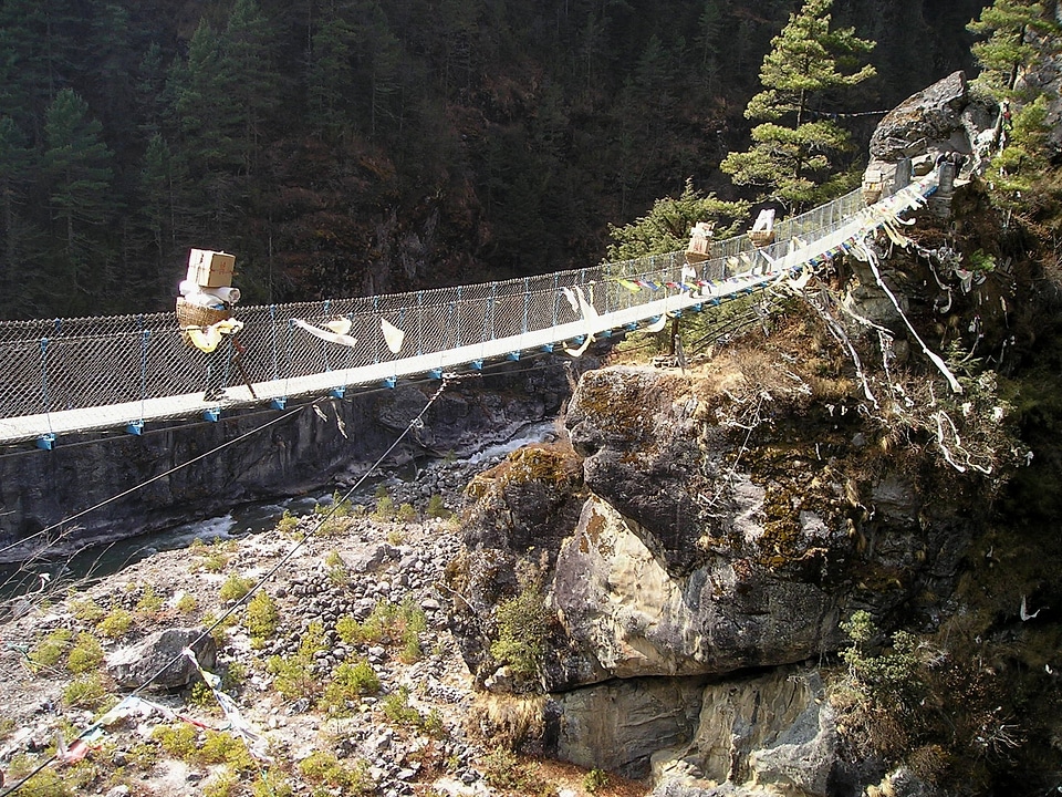 Himalayas Everest Trek Suspension Bridge