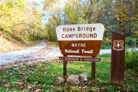Hune Bridge Campground Sign