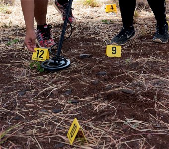 FBI Honolulu Adopt-a-School: Students Process Mock Crime Scene