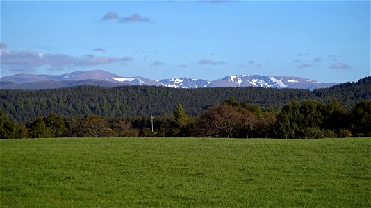 Cairngorms viewed from Lochanhully near Carrbridge