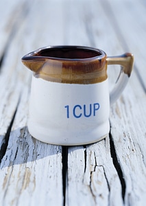 mug on wooden background photo