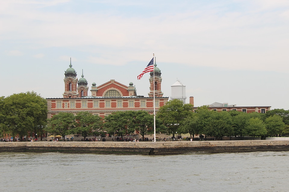 Ellis Island in New York harbor