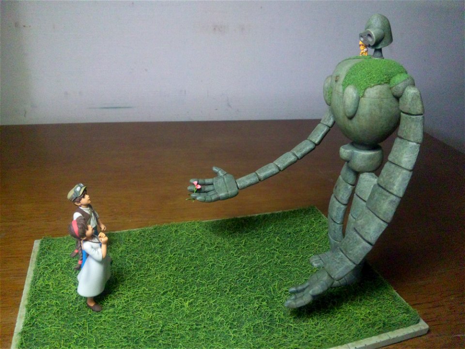 ラピュタ　ロボット兵の模型　園丁バージョン