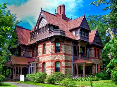 Hartford Connecticut ~ Harriet Beecher Stowe House ~ Historical Victorian photo