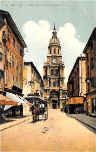 Bourg-en-Bresse.Co-cathédrale Notre-Dame de l'Annonciation de Bourg-en-Bresse.1925