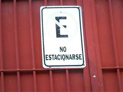 Letrero de No Estacionarse