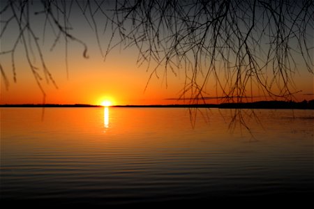 Sunset at lake Saadjärv