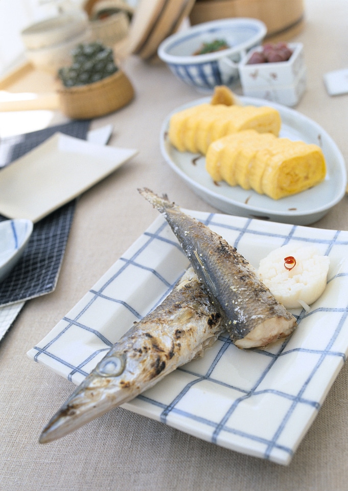 Grill Mackarel fish japanese food