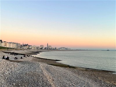 Open air and rocky beaches in Le Havre photo