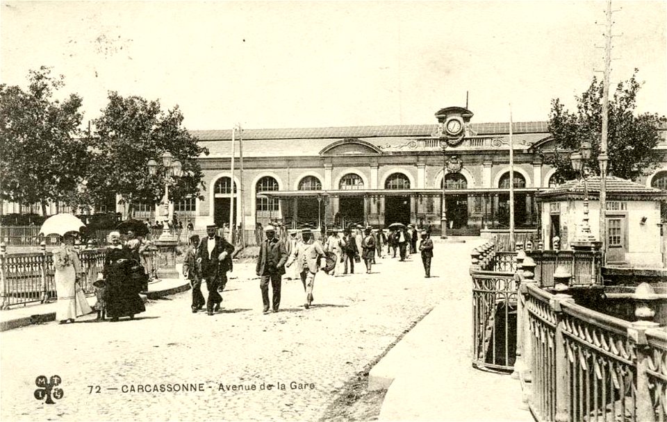 Carcassonne.Avenue de la Gare, 1907