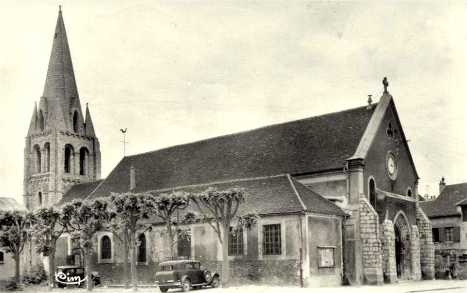 Athis-Mons.Église Saint-Denis d'Athis-Mons.1957