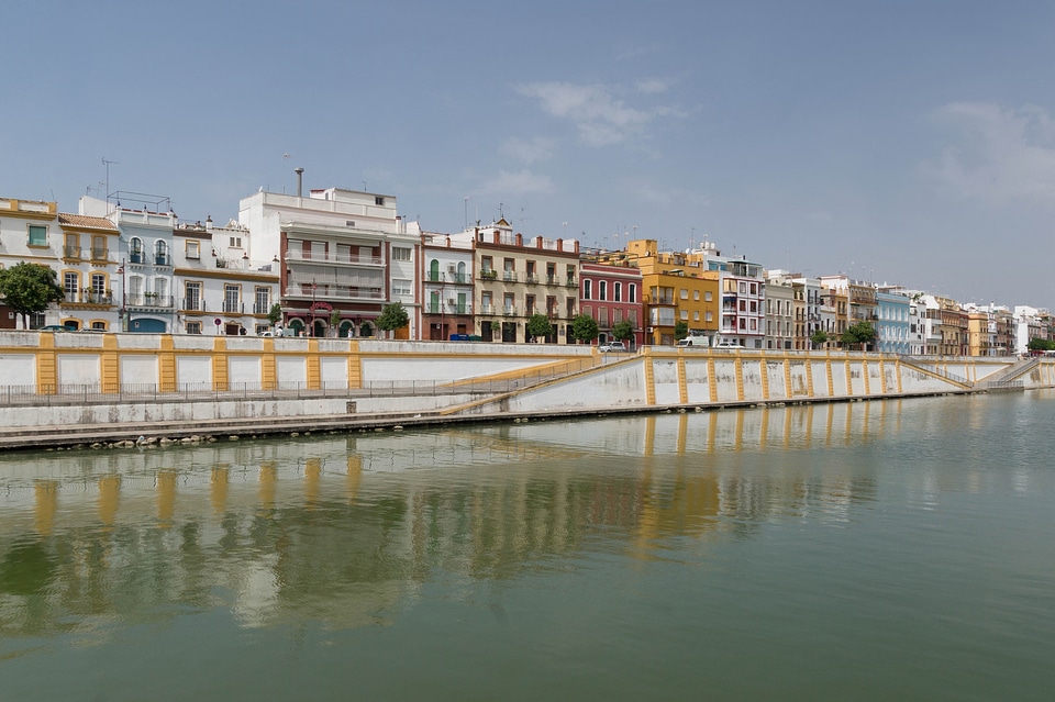 Traditional apartment houses on the west bank