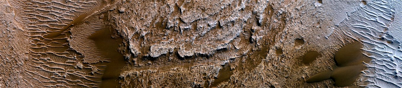 Mars - Fractured Crater Floor photo