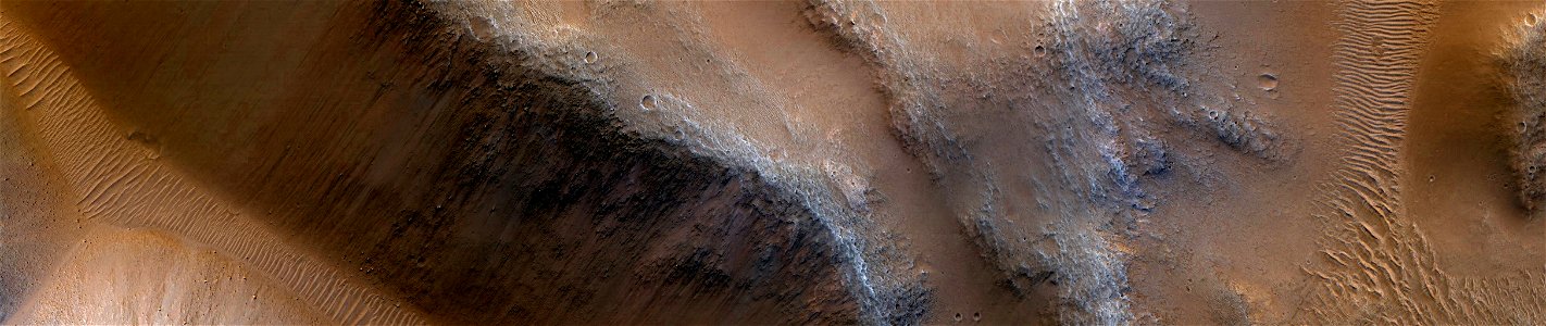 Mars - Possible Phyllosilicates in Old Crater in Margaritifer Terra