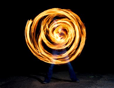 Fire Poi - Spiral outwards photo
