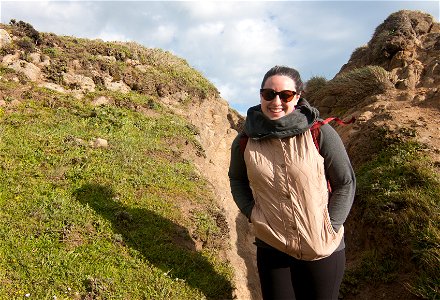 Amanda in the Wind at Point Reyes