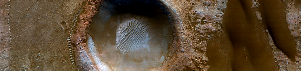 Mars - Crater and dunes photo