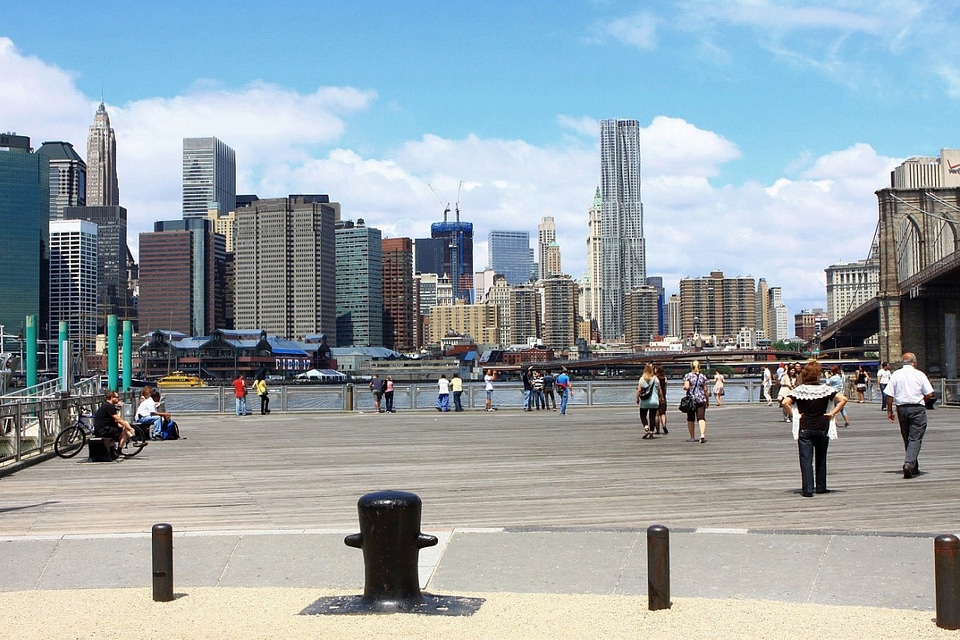 Boardwalk Brooklyn Bridge New York photo