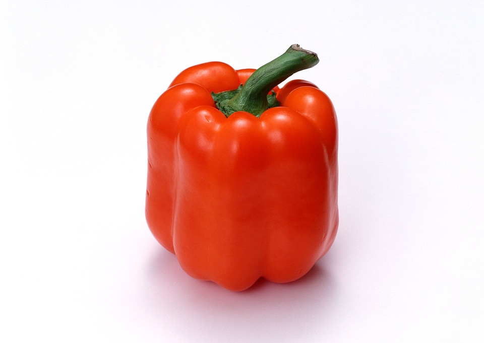 fresh red sweet pepper vegetables photo