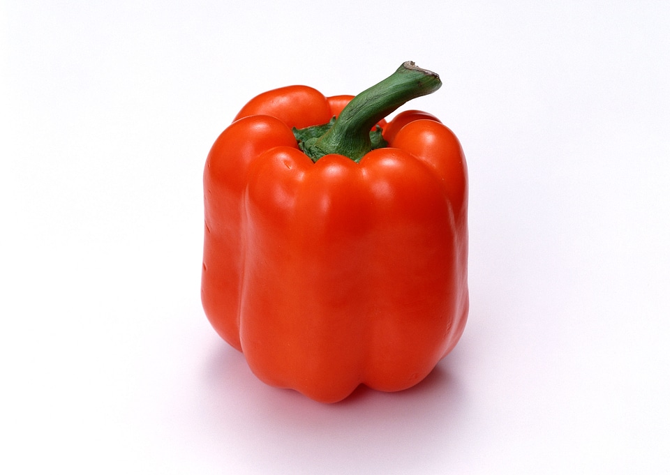 fresh red sweet pepper vegetables