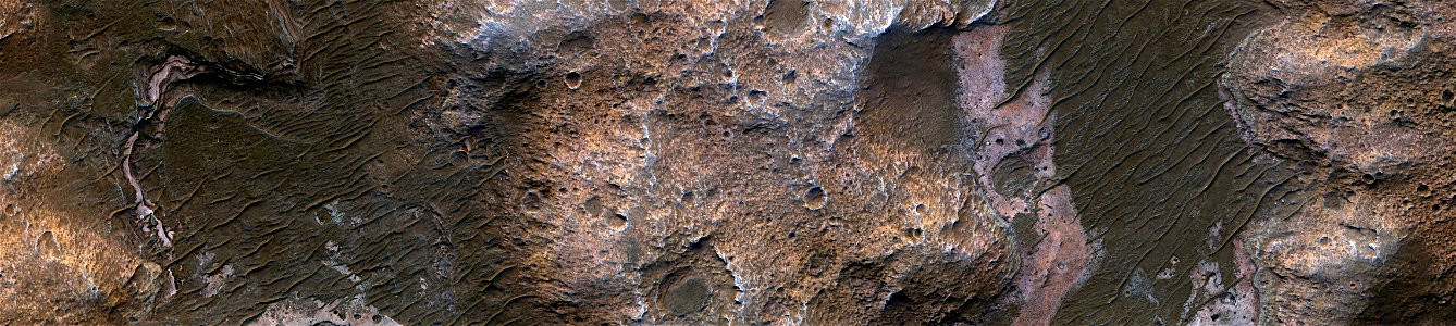 Mars - Light-Toned Beds in Valley System Adjacent to Ladon Valles