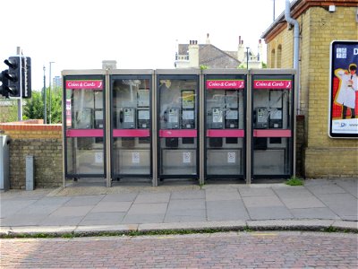 Telephone kiosks at Chatham station photo