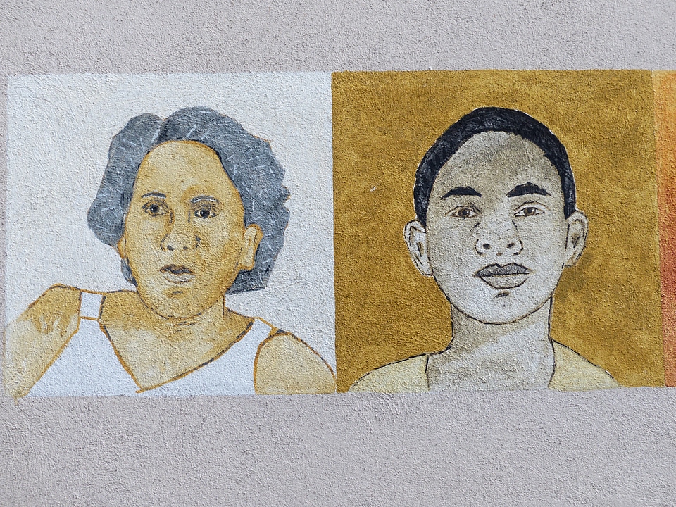 Drawing painted faces