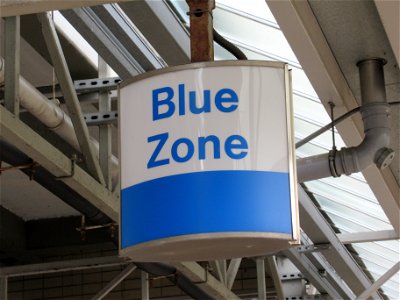 Blue Zone sign photo