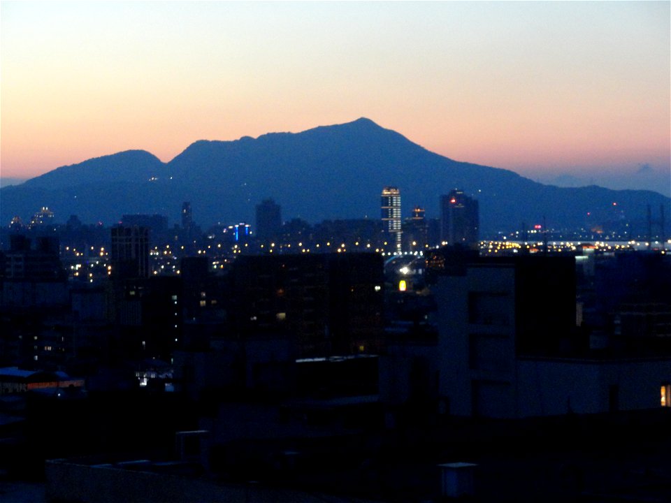 Evening rooftop view Taipei