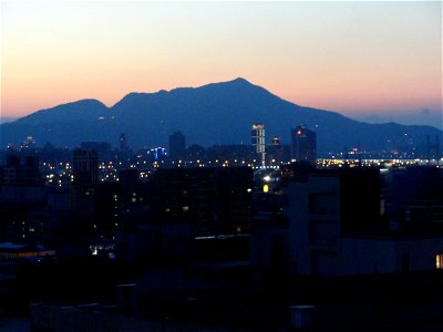 Evening rooftop view Taipei photo