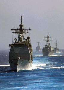 Guided missile cruiser USS San Jacinto photo