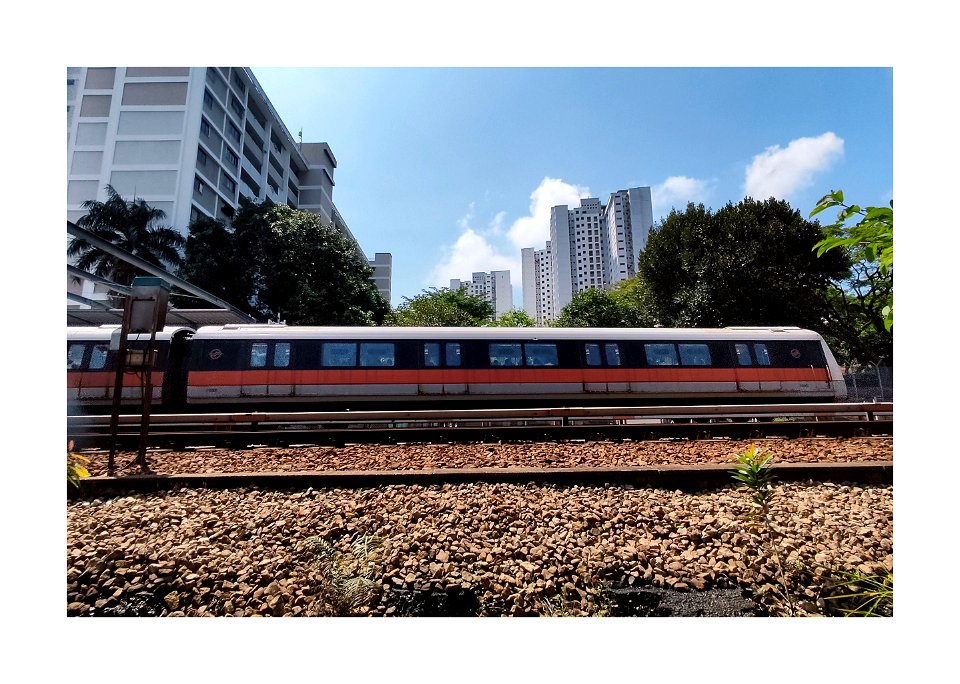 Train travelling through the heartland