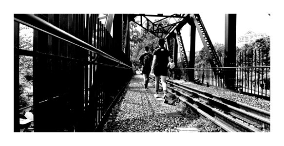 The rail corridor - truss bridge photo