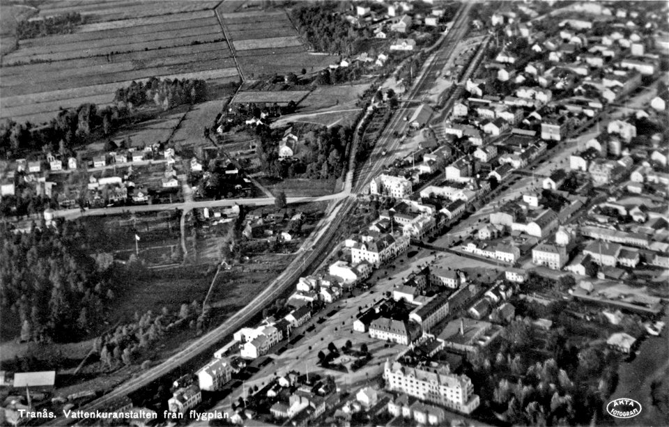 156 Flygbild över Tranås centrun