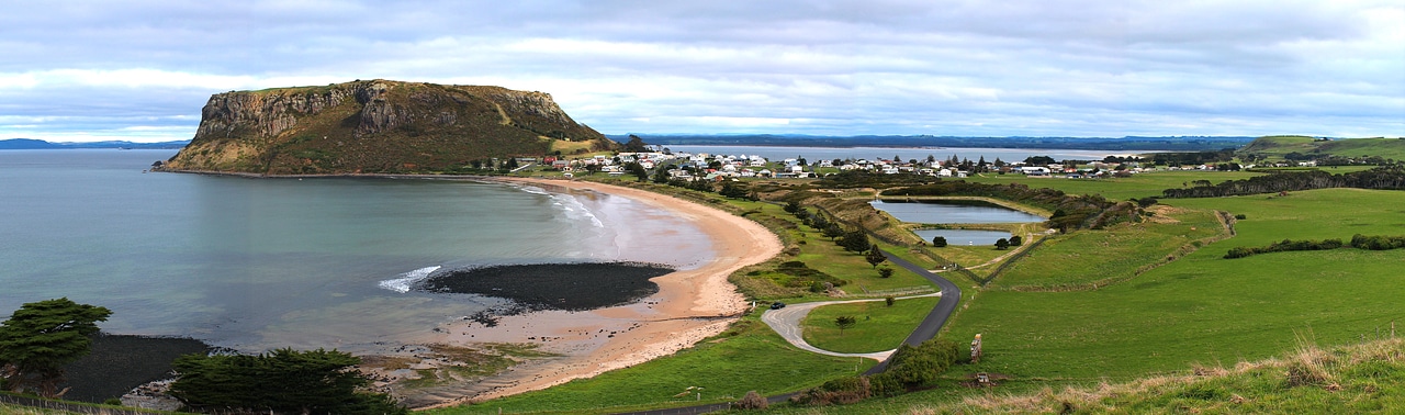 View of Strahan Village in Tasmania